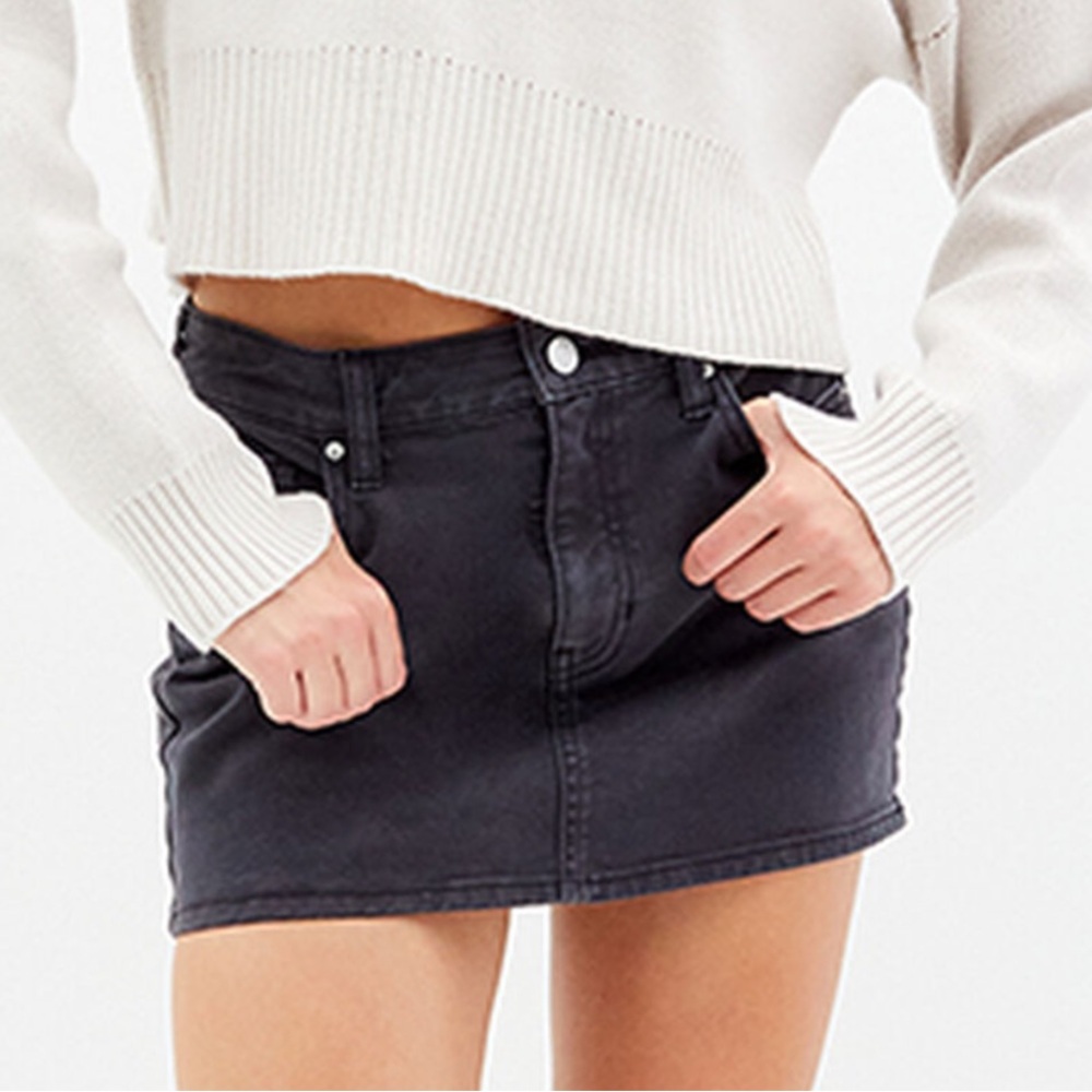 PacSun Black Mini Denim Skirt